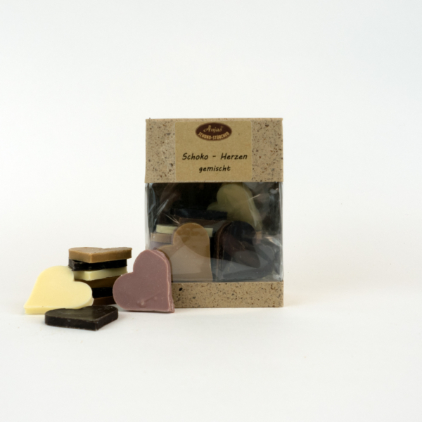 Schokoherzen, gemischt 100g