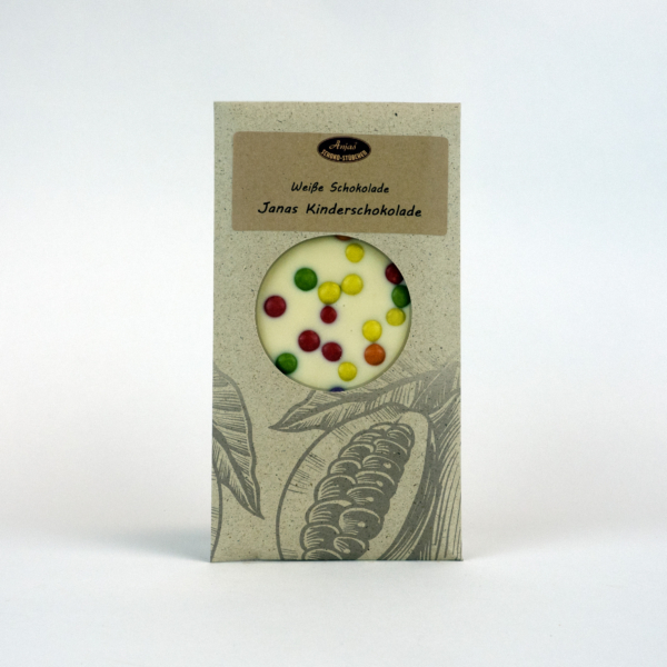 Weiße Schokoladentafel "Janas Kinderschokolade" 100g