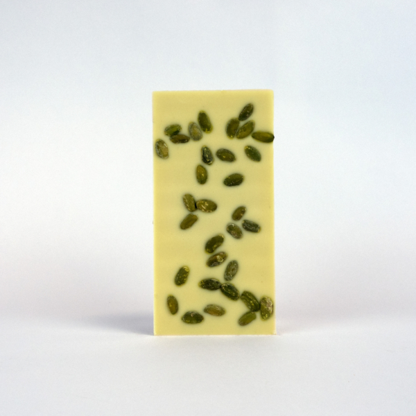 Weiße Schokoladentafel "Pistazie" 100g – Bild 2