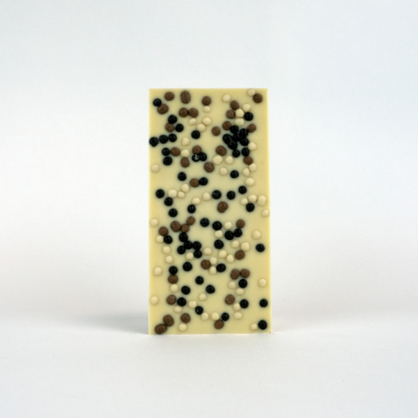 Weiße Schokoladentafel "Crispearls" 100g – Bild 2