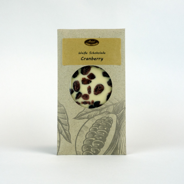 Weiße Schokoladentafel "Cranberry" 100g