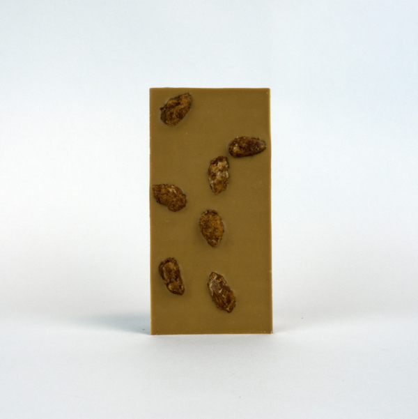 Weiße Schokoladentafel " Toffee & Mandel" 100g – Bild 2