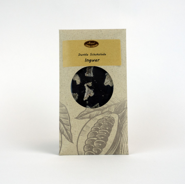 Dunkle Schokoladentafel "Ingwer"    100g