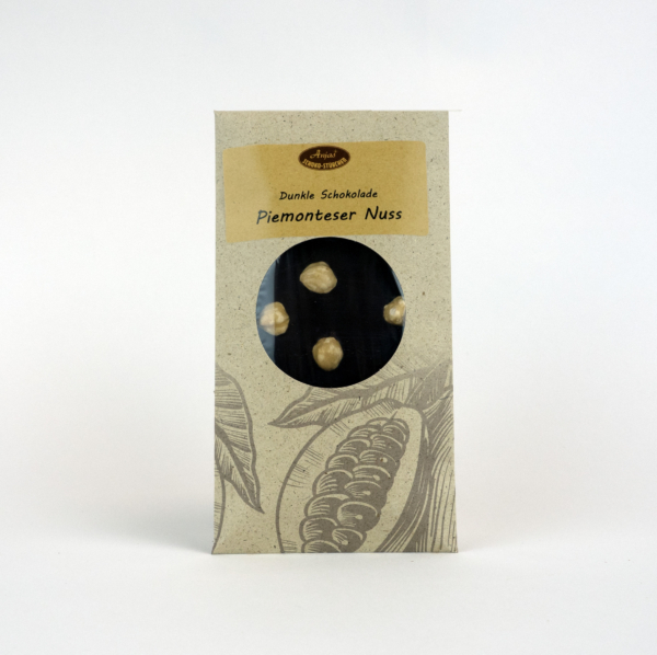 Dunkle Schokoladentafel "Piemonteser Nuss"   100g