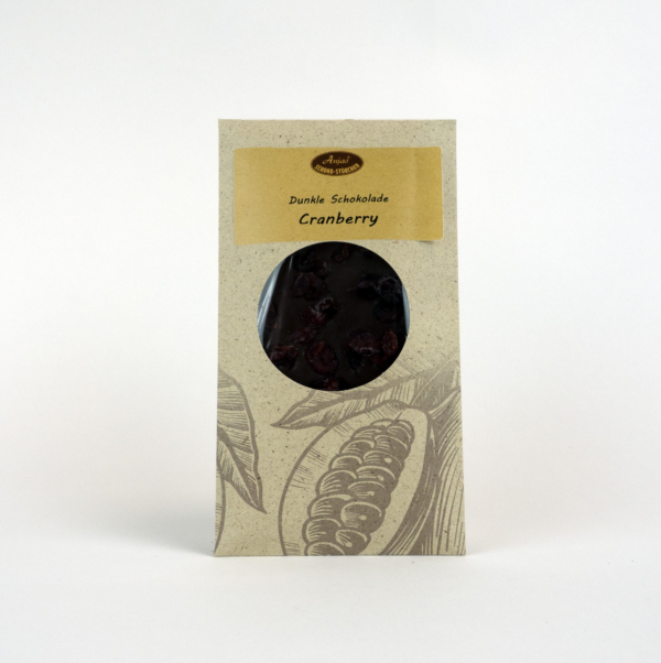Dunkle Schokoladentafel "Cranberry"    100g