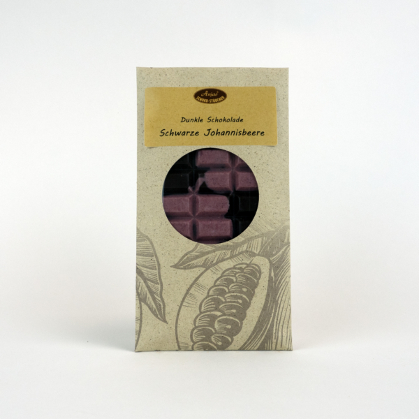 Dunkle Schokoladentafel " Schwarze-Johannisbeere"   100g