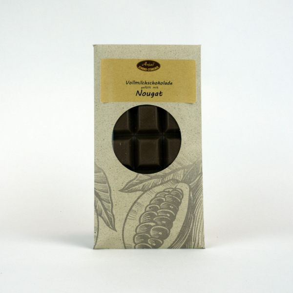 gefüllte Schokotafel  "Nougat" Vollmilch, 100g