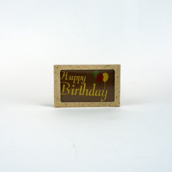 Gruß-Täfelchen, Happy Birthday, Farbfolie